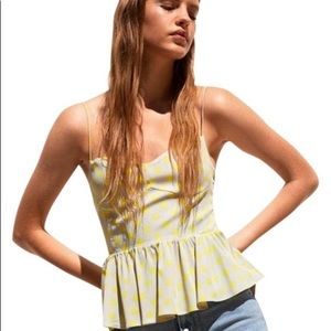 Zara Grey w/ Yellow Polkadot Camisole